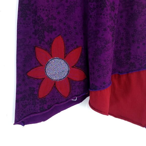 Underground Original 100% Cotton Groovy Floral Patches Pixie Skirt - Picture 6 of 8